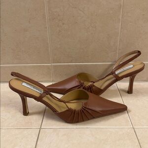 Tony Bianco Brown Slingback Heels